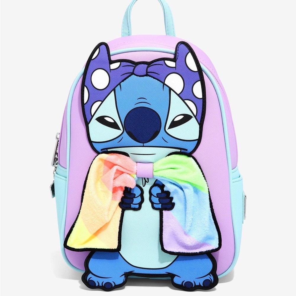Loungefly Disney Lilo & Stitch Super Stitch with Rainbow Cape Mini Backpack